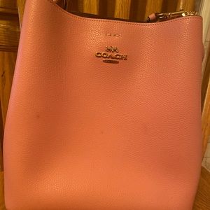 Light pink small hobo town Coach purse